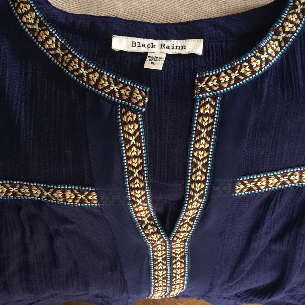 Black Rainn by Daniel Rain Boho Top